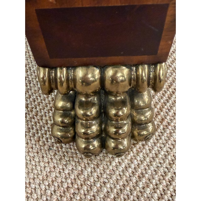 1980s Tall Marquetry Top Center Table From Maitland Smith For Sale - Image 11 of 12