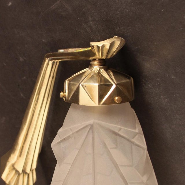 French Art Deco Wall Light from Degue, 1930s For Sale - Image 6 of 15
