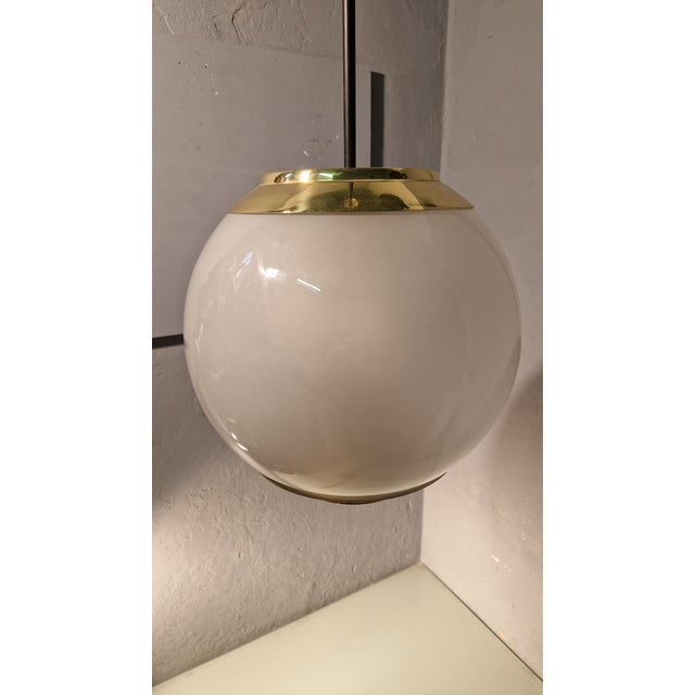 1950s Large LS2 Pendant in Brass by Luigi Caccia Dominioni for Azucena For Sale - Image 5 of 14