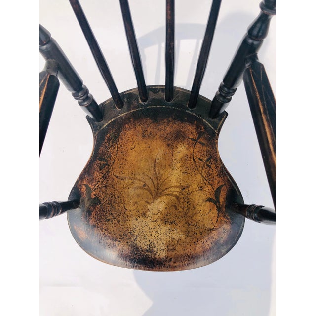 This is a charming 19th century antique Victorian child’s chair with original painted hardwood. In wonderful original worn...