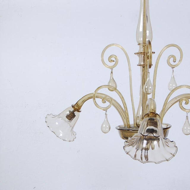Murano Glass Chandelier, 1940s For Sale - Image 10 of 14