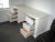 Wood Contemporary White 5 Draw Desk With Glass Top For Sale - Image 7 of 8