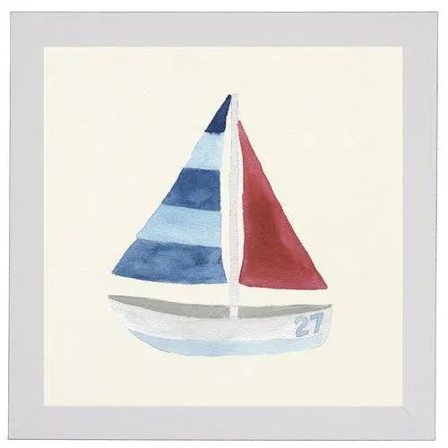 Sailboat No. 27 in large flat white moulding