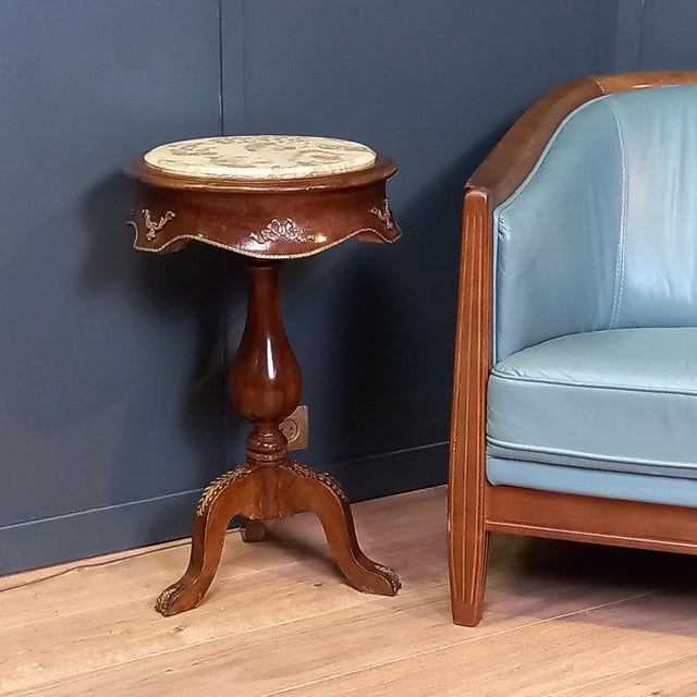 French Wine Table with Marble Top, 1890s For Sale - Image 5 of 13