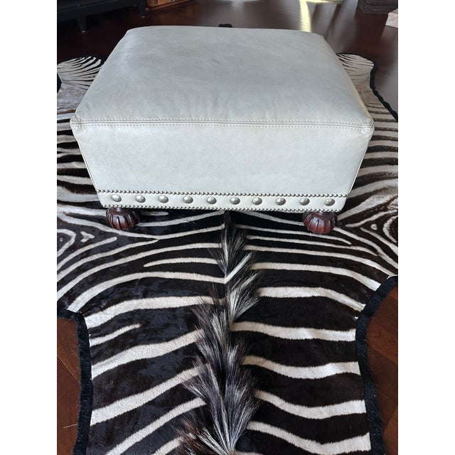 Ralph Lauren Aran Isles Ottoman or Coffee Table in Leather For Sale - Image 12 of 14