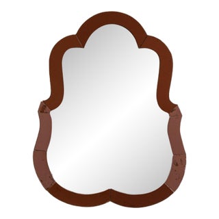 19th Century France Brown Wood Mirror For Sale