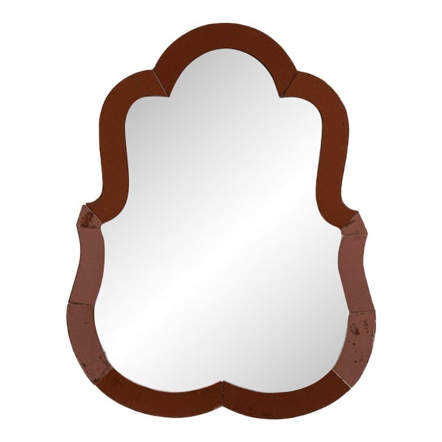 19th Century France Brown Wood Mirror For Sale