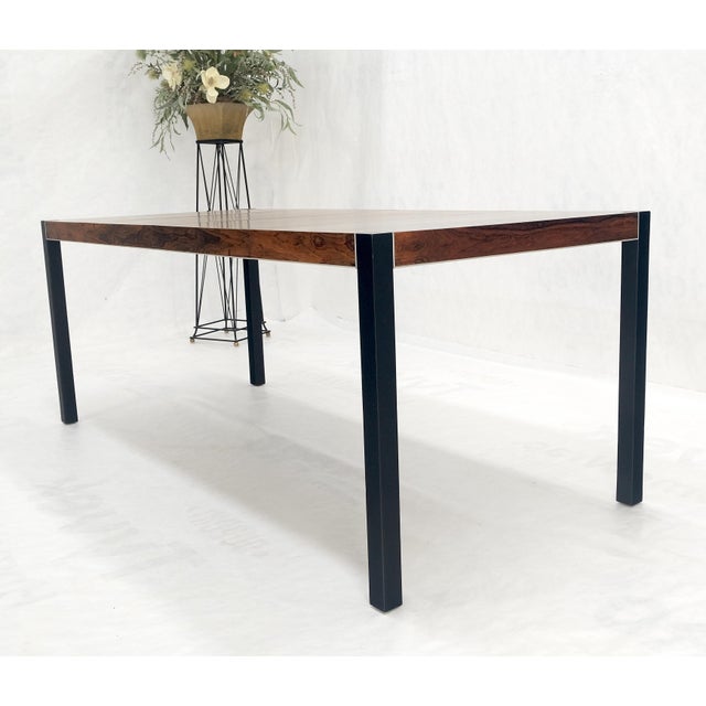 John Stuart John Stuart Rosewood Top Square Top Game Dining Table Two Extension Boards For Sale - Image 4 of 12
