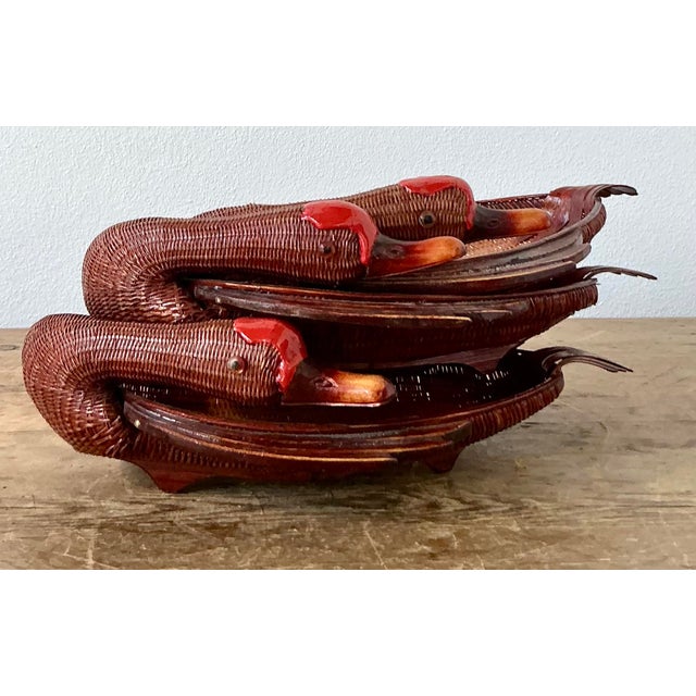 Infuse your home with a trio of whimsical charm and artisanal craftsmanship with this delightful set of three vintage...