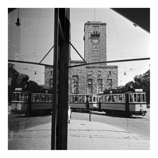 Tram Line No. 2 Reflecting Main Station, Stuttgart Germany, 1935 For Sale
