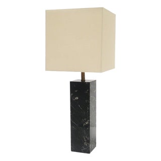 Von Nessen Modernist Marble Column Table Lamp USA 1950 For Sale