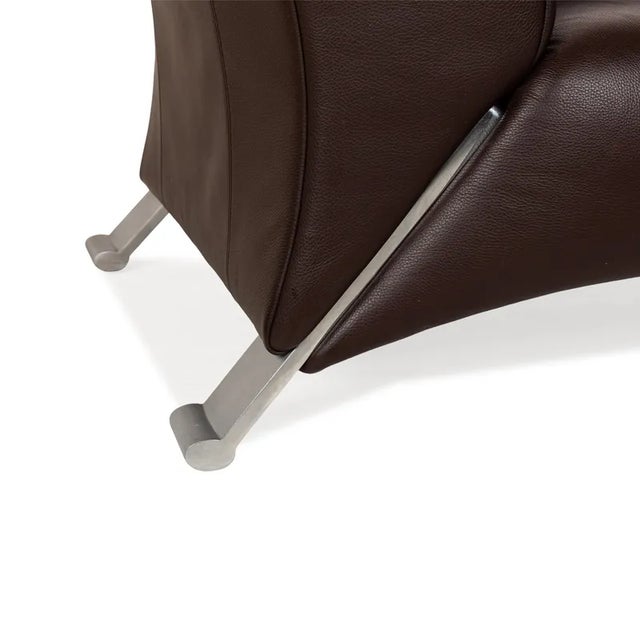 322 Leather Three-Seater Brown Sofa from Rolf Benz For Sale - Image 4 of 11