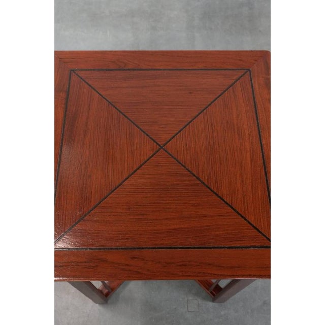 Wood Tall Art Deco Decoforma Series Square Side Table from Schuitema For Sale - Image 7 of 16