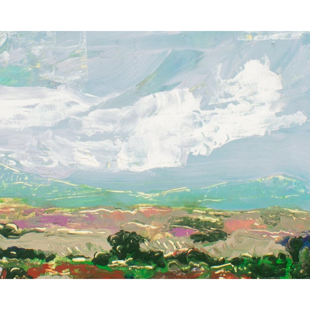 1980s Abstract Acrylic Landscape by Harry Hilson For Sale - Image 4 of 8