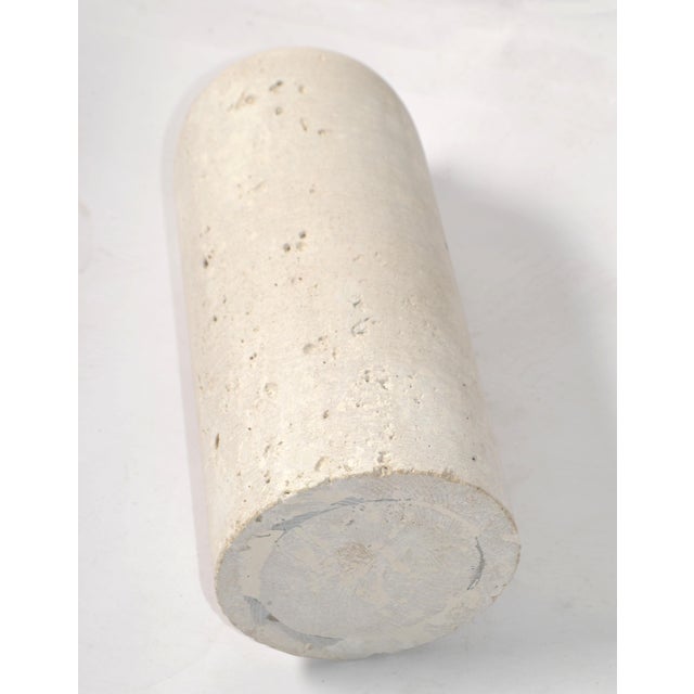 1970s Fratelli Manelli Style Venetia Travertine Stone Bottle Vessel Vase Raymor Italy For Sale - Image 10 of 12