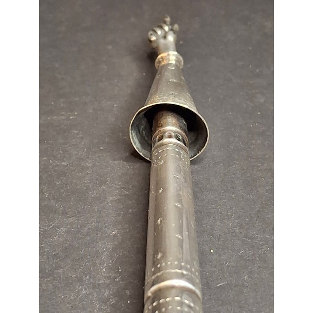 Silver Rare Antique 19th Century 13 Loth Silver Torah Pointer Yad Austro Hungarian Judaica 72g For Sale - Image 8 of 16