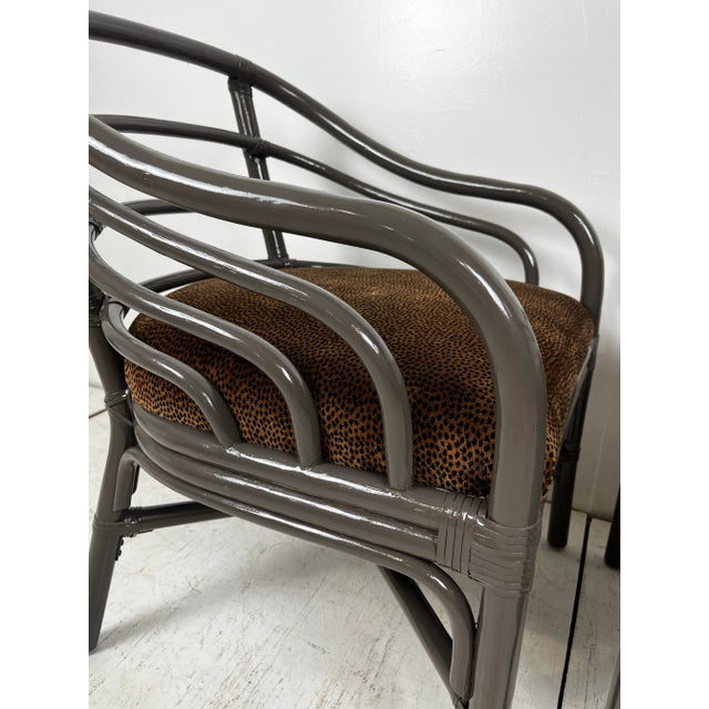 Vintage Lacquered Rattan Chairs- A Pair For Sale In Tampa - Image 6 of 12