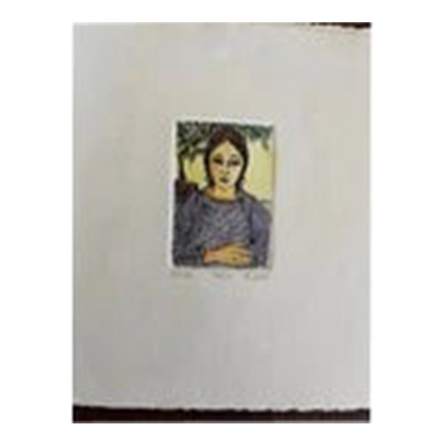 Late 20th Century Ruth Leaf Signed Limited Edition Etching "Nita" 5/20 - 9.5" x 8" For Sale