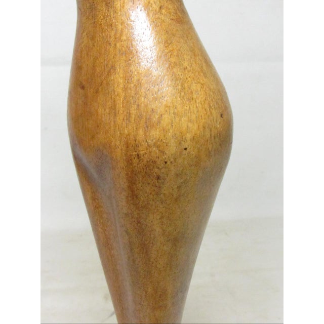 Mid Century Modern Carved Wood Abstract Female Figure For Sale - Image 13 of 18