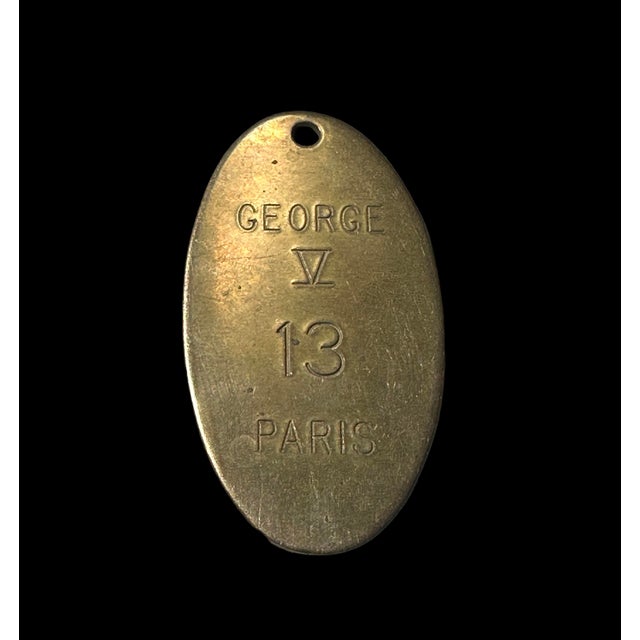 Mid-Century Modern Hotel George v Paris Brass Room Keychain "13" Lowell Sigmund For Sale - Image 3 of 7