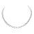 3.7Ctw Emerald Cut Illusion Set Diamond Tennis Necklace in 18k White Gold For Sale