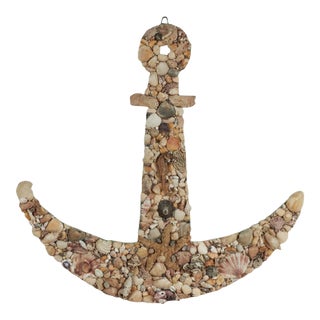 Vintage Seashell Encrusted Anchor For Sale