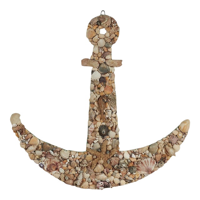 Vintage Seashell Encrusted Anchor For Sale
