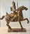 Vintage Tang Dynasty Style Chinese Gilded Wood Horse and Warrior Figure For Sale - Image 4 of 7