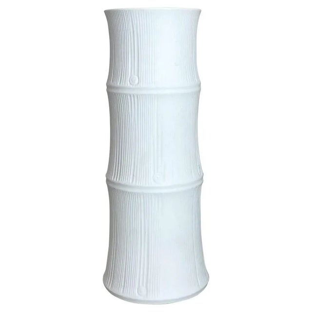 Porcelain & Bamboo Op Art Vase by Heinrich Fuchs for Hutschenreuther, Germany, 1970s For Sale - Image 15 of 15