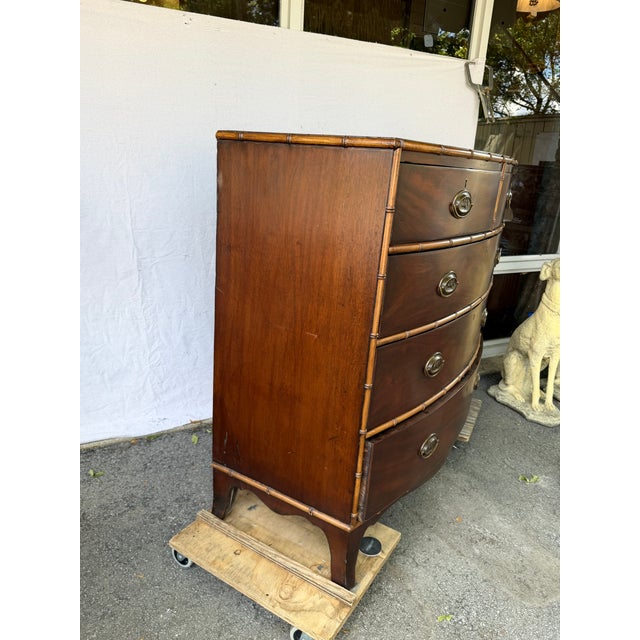 19th Century English Bowfront Chest of Drawers For Sale - Image 10 of 14