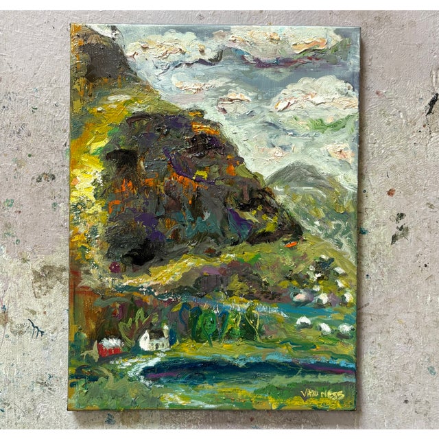 Scottish Home on the Hill, Original Oil Painting, by Van Ness For Sale In Saint Louis - Image 6 of 12