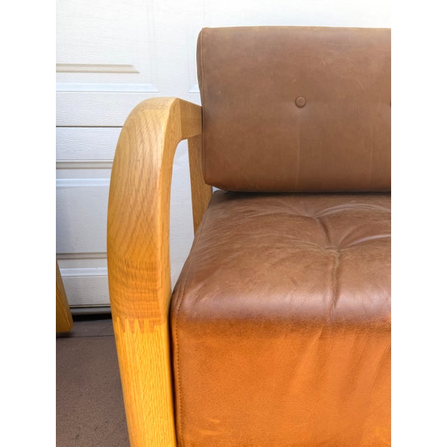Less then 2 years old and in near-perfect condition Kieran leather armchair from Anthropology, now discontinued. Chairs...