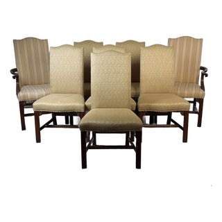 Set of 8 Henkel Harris Mahogany Chippendale Dining Chairs For Sale