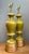 Yellow Vintage Gilt Tipped Painted Glass Lamps - A Pair For Sale - Image 8 of 16
