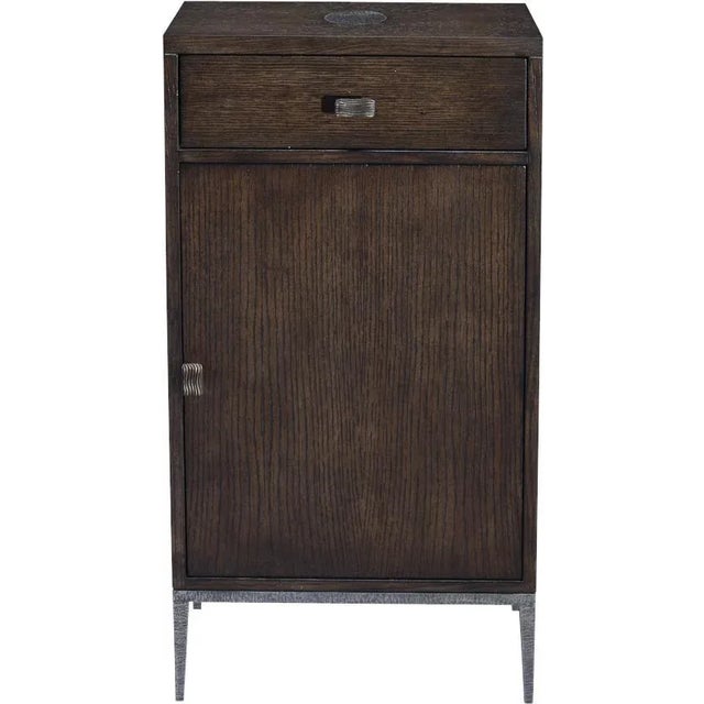 Overall measurements (inches): 38H x 18W x 8D Overall Condition is New. Material(s): MDF, Oak Veneer. Dates to circa New.