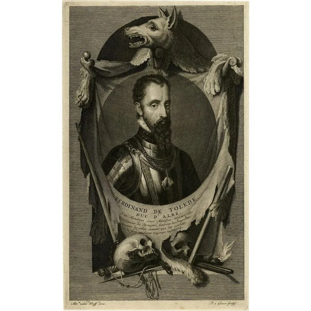 Portrait of Fernando Alvarez de Toledo y Pimentel, 1690, Paper For Sale - Image 6 of 6