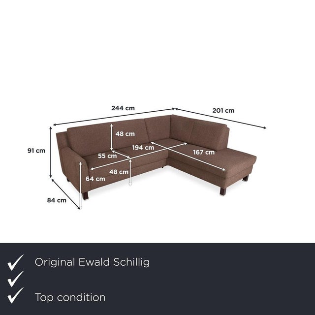 with the Ewald Schillig Flex Plus corner sofa, you get a sofa in warm brown that focuses entirely on clean, straight...
