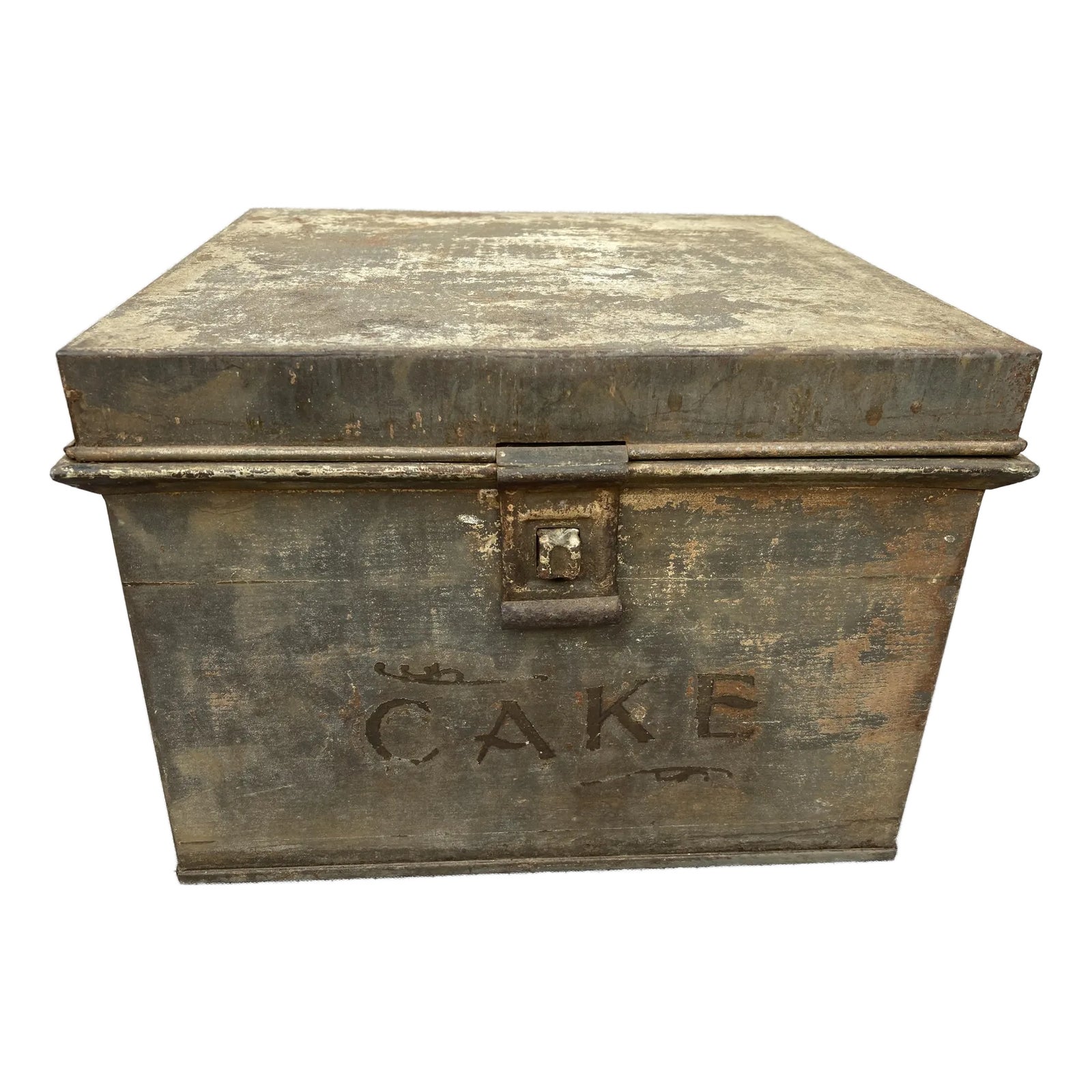 Antique Metal Cake Box | Chairish
