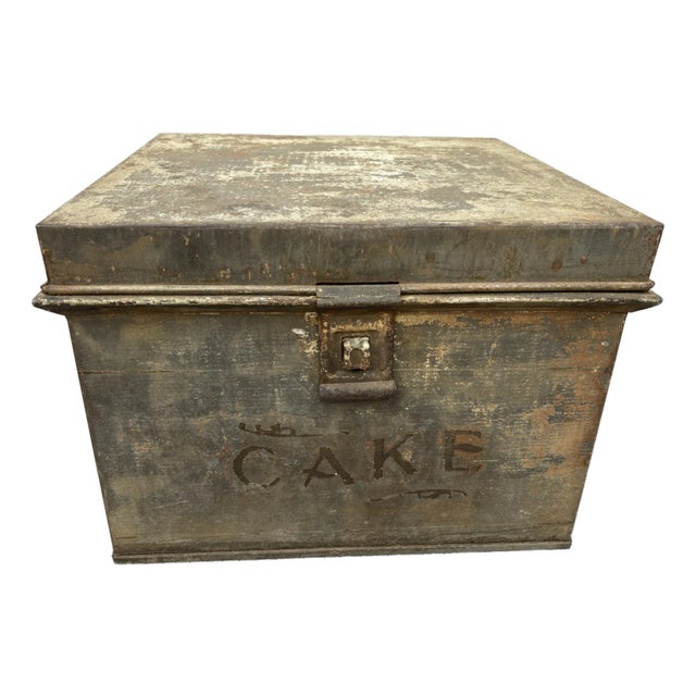 Antique Metal Cake Box For Sale