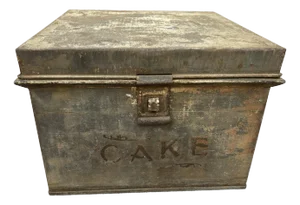 Antique Metal Cake Box