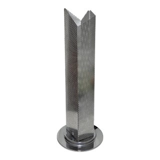 1980s Postmodern Pierced Metal Skyscraper Table Lamp For Sale