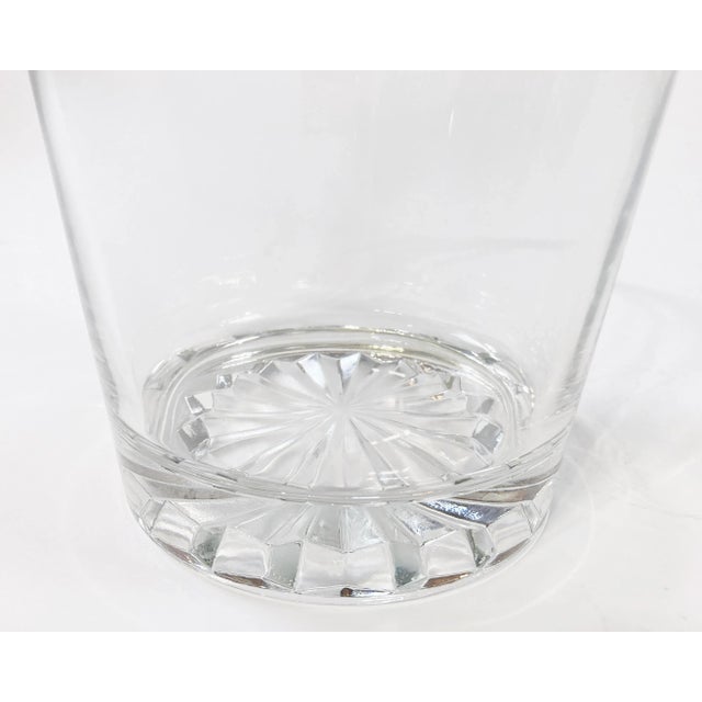 Vintage Cut Glass Ice Bucket With Brass Grape Motif Base For Sale - Image 10 of 10
