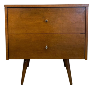 Paul McCobb Planner Group 2-Drawer Nightstand for Winchendon Furniture – Mid-Century Modern Solid Maple End Table Side Chest