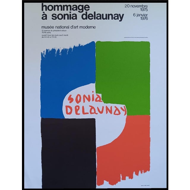 Sonia Delaunay, Original Exhibition Poster: Homage to Sonia Delaunay, Paris, 1975, Print For Sale - Image 10 of 10