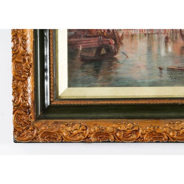 Alfred Pollentine, Venice, 1800s, Oil on Canvas, Framed For Sale - Image 6 of 11