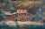 Wonderful mid century autumnal landscape of a miner's shack on Tuolumne River in Yosemite by N.C McNickle (American, 20th...