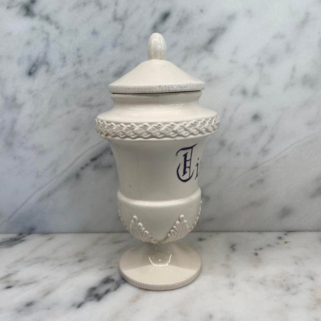 19th Century Antique Italian Apothecary Jar Venetian Porcelain Urn Large For Sale - Image 5 of 11