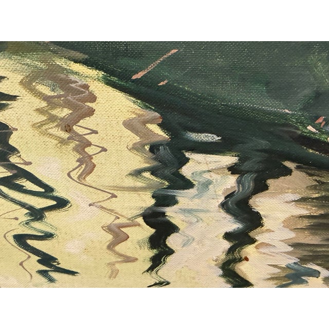 Taylor Oil Painting of Harbor Boats, Signed For Sale - Image 10 of 12