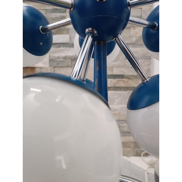 1970s Space Age Sputnik Atomic 12-Globe Table Lamp, 1970s For Sale - Image 5 of 11