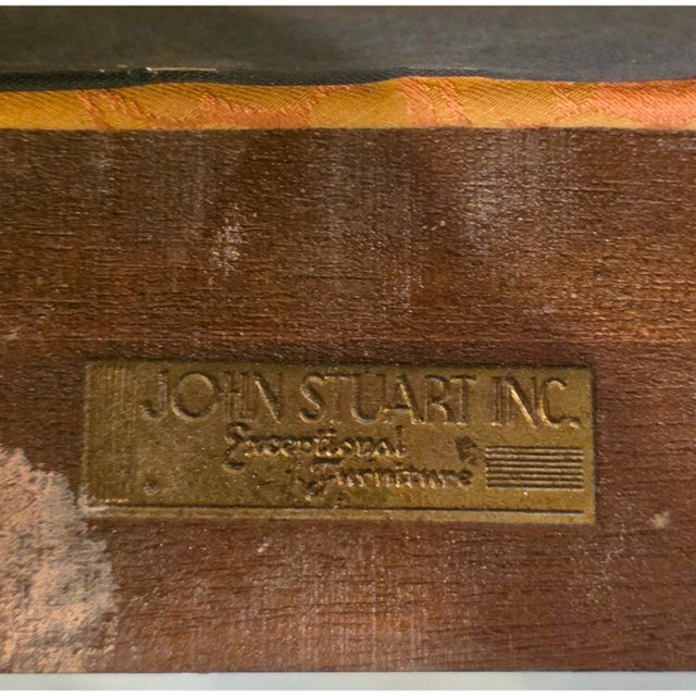 Early 20th Century Vintage John Stuart Neoclassical Regency Revival Dining Chairs With Greek Key Inlay - Set of 6 For Sale - Image 5 of 12